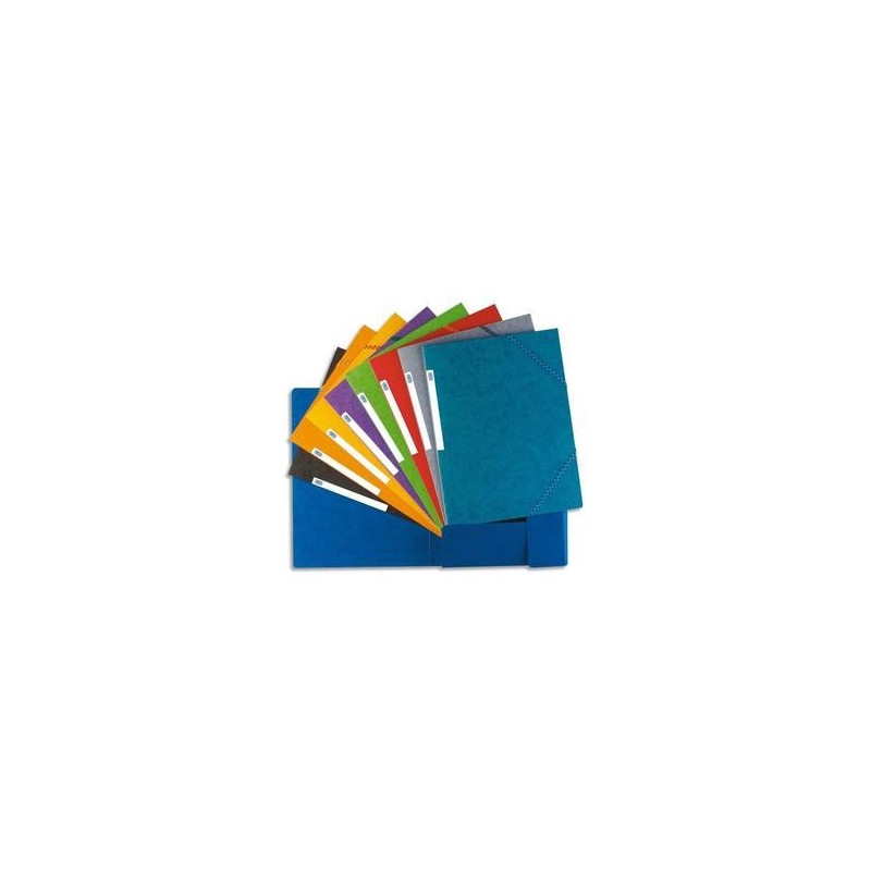 Chemise Carte lustrée - Elba - Top fil 3 rabats - élastique - coloris assortis