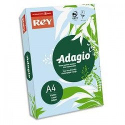 Papier couleur bleu - Rey - Adagio - 500 feuilles  A4 - 80g - Copieur, laser, jet encre 