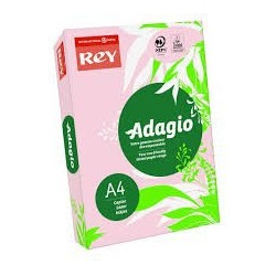 Papier couleur Rose - Rey - Adagio - 500 feuilles  A4 - 80g - Copieur, laser, jet encre 