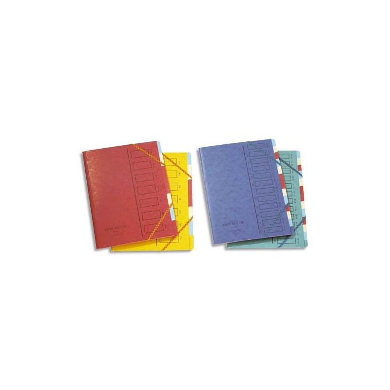 Trieur carton - 12 Compartiments - couleurs assortis - EMEY
