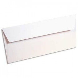 Paquet de 20 enveloppes - 120g -POLLEN - 11x22cm -(DL) - blanc - CLAIREFONTAINE