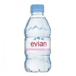 Bouteilles d'eau Evian en verre - 33 cl