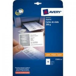 Poch./25F - Carte Visite - 200g - AVERY