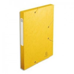 Chem/3 Rab+Elast - CARTOBOX - D2,5cm - Jaune -  EXACOMPTA