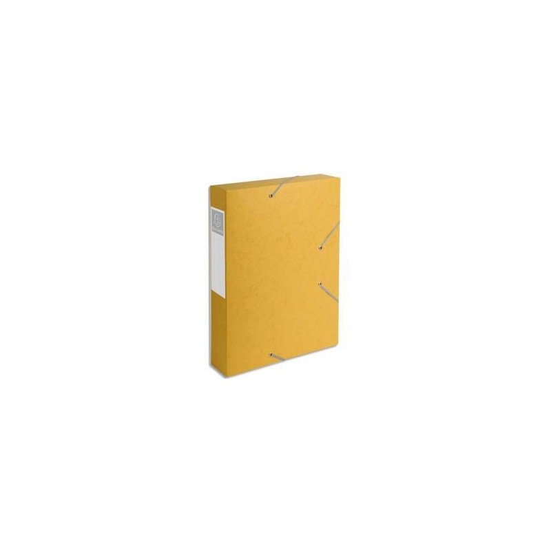 Chem/3 Rab+Elast - CARTOBOX - D6cm - Jaune -  EXACOMPTA