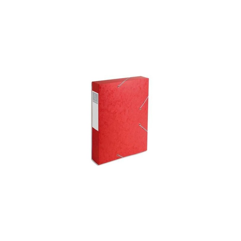 Chem/3 Rab+Elast - CARTOBOX - D6cm - Rouge-  EXACOMPTA