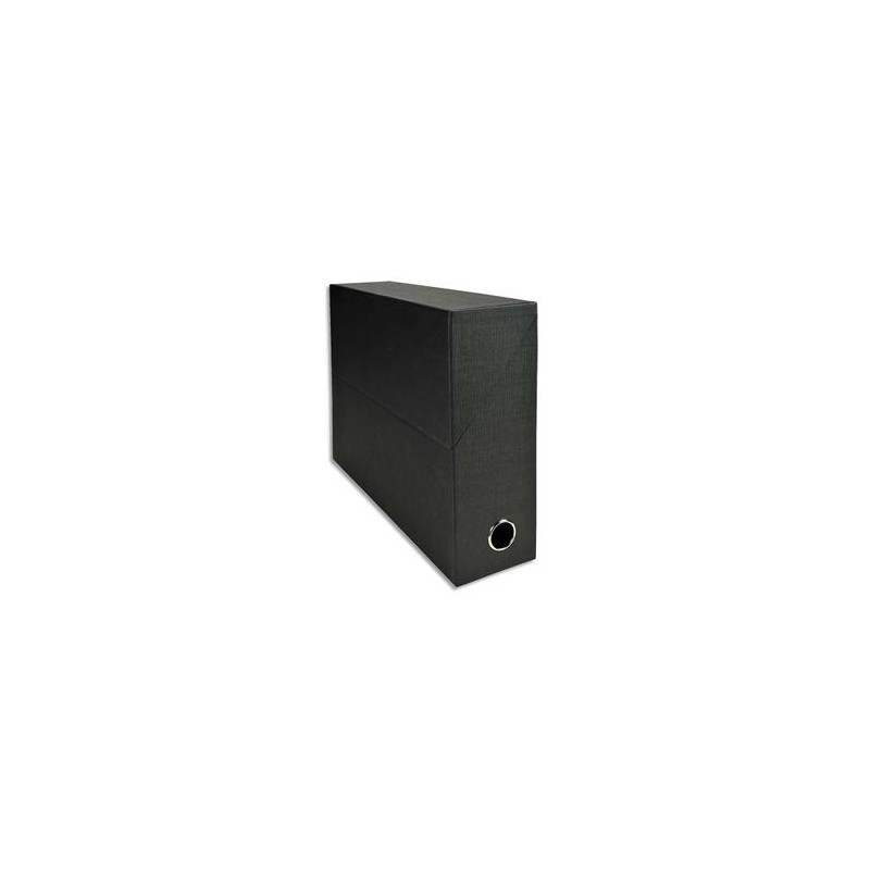 EXACOMPTA Boîte de transfert, carton rigide recouvert de papier toilé, dos 9 cm, 34x25,5 cm, noir