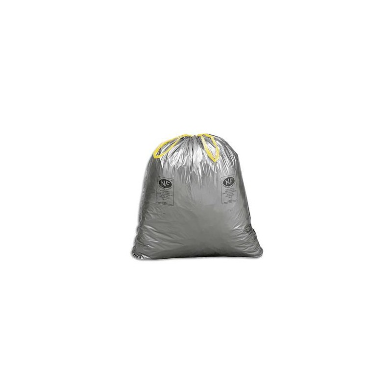 Boîte de 250 sacs poubelles traditionnels 100 litres renforcés Noir 82x95cm  30 microns NFE