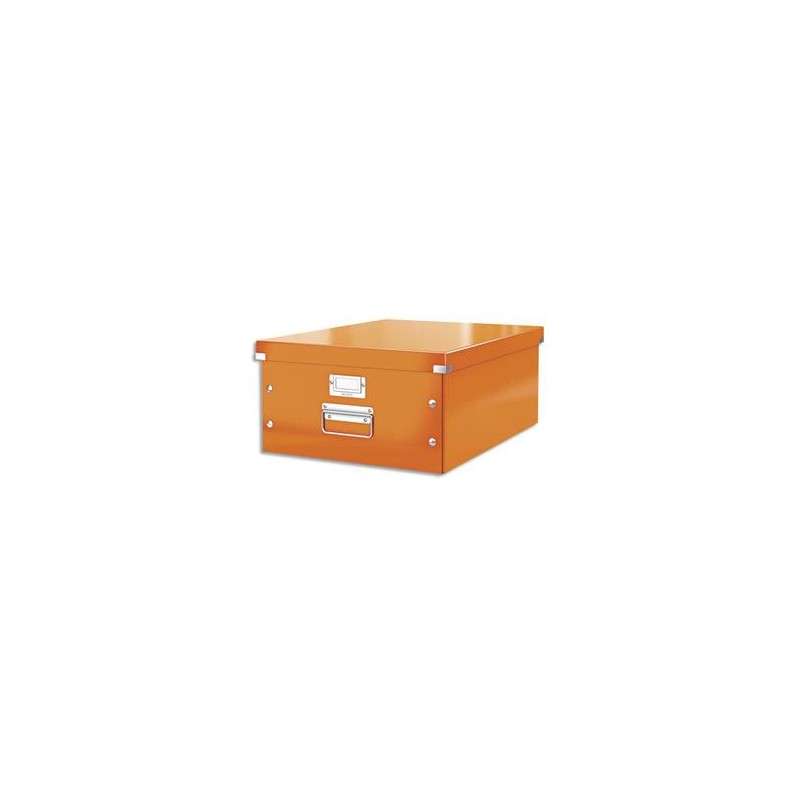 LEITZ Boîte CLICK&STORE L-Box. Format A3 - Dimensions : L36,9xH20xP48,2cm. Coloris orange.