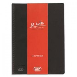 ELBA Protège-documents 160 vues noir Le Lutin , couverture PVC 34/100e, pochettes PVC 5,5/100e