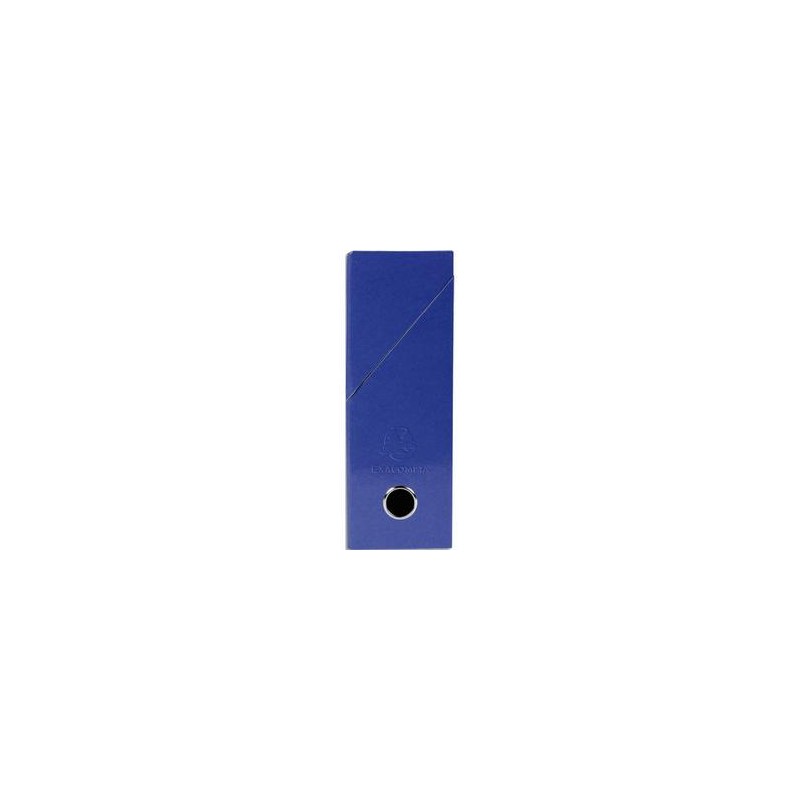 EXACOMPTA Boîte de transfert Iderama, carte lustrée pelliculée, dos 9,5 cm, 34x26 cm, coloris bleu foncé
