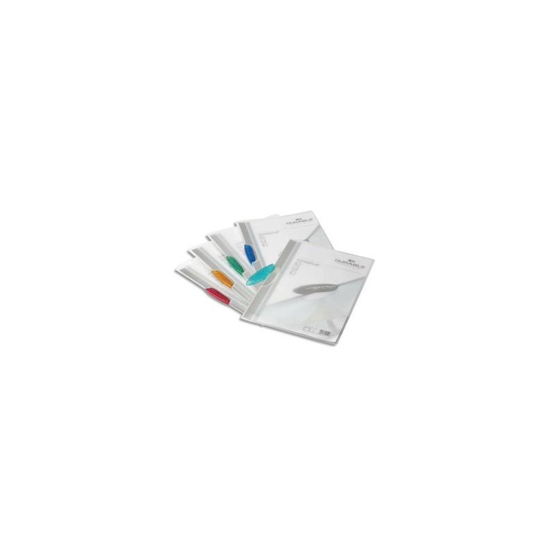 DURABLE Chemise de présentation à clip bleu SWINGCLIP, couverture semi-transparente,capacité 30 feuilles