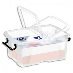 CEP Boîte de rangement Smart Box Strata avec couvercle clipsé dims int.22,1x31,5cm transparent 12L