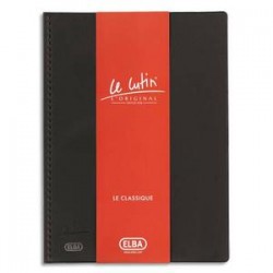 ELBA Protège-documents 80 vues noir Le Lutin , couverture PVC 34/100e, pochettes PVC 5,5/100e
