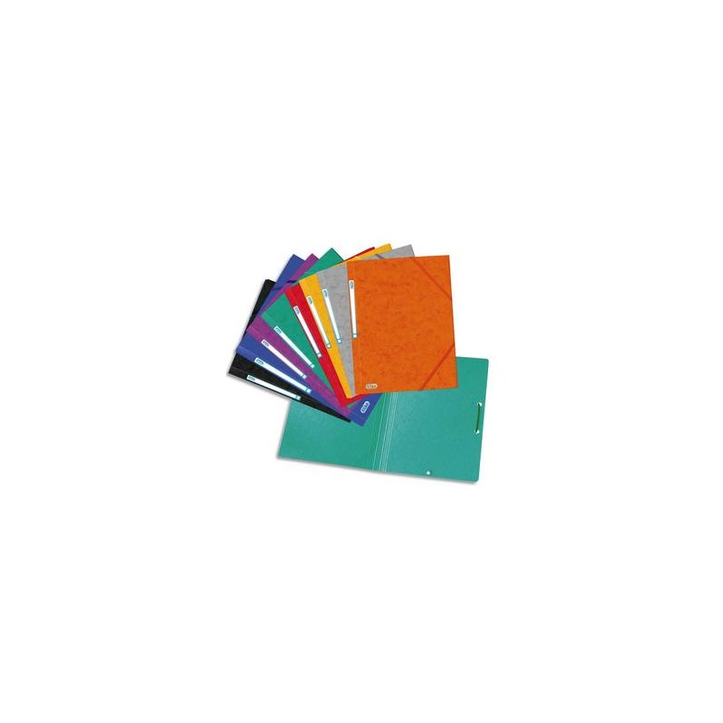 ELBA Chemise simple à élastique 42091 , en carte lustrée 5/10e coloris assortis