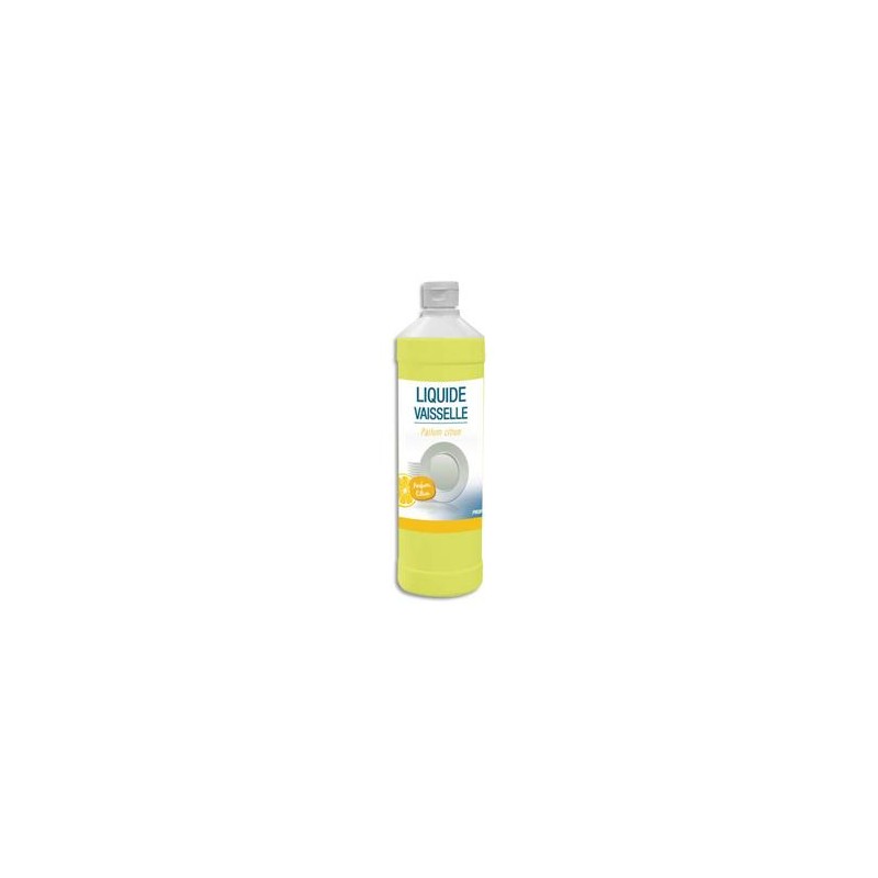 HYGIENE Flacon d'1 Litre Liquide vaisselle concentré 14% matière active, Ph neutre, parfum citron