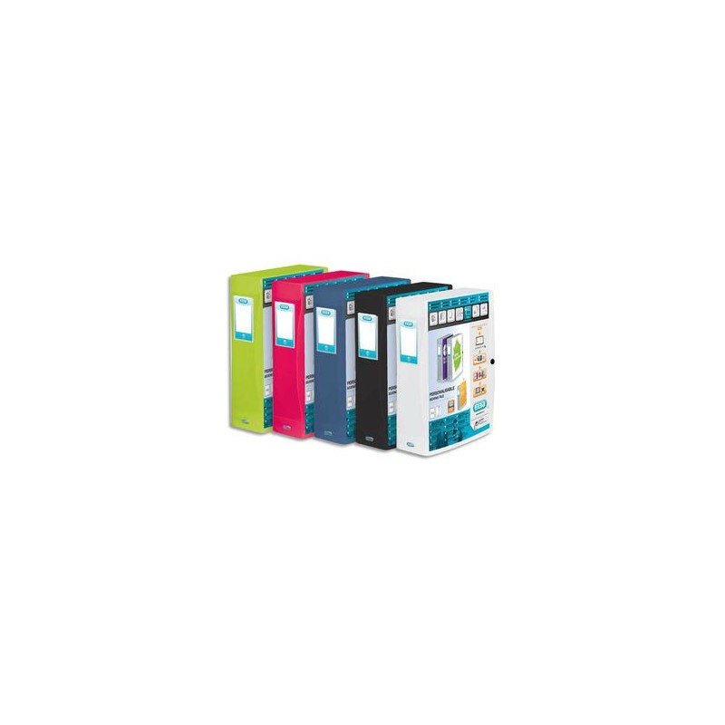 ELBA Boîte de classement personnalisable POLYVISION, format 24x32cm, dos 8cm coloris assortis opaque