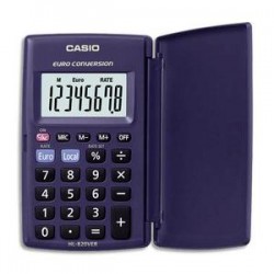 CASIO Calculatrice de poche étui rigide conversion euro 8 chiffres HL820VER