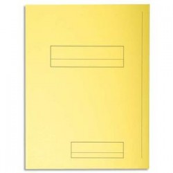 EXACOMPTA Paquet de 50 chemises 2 rabats JURA en carte 240 grammes coloris jaune