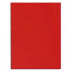 EXACOMPTA Paquet de 50 chemises 2 rabats JURA en carte 240 grammes coloris rouge