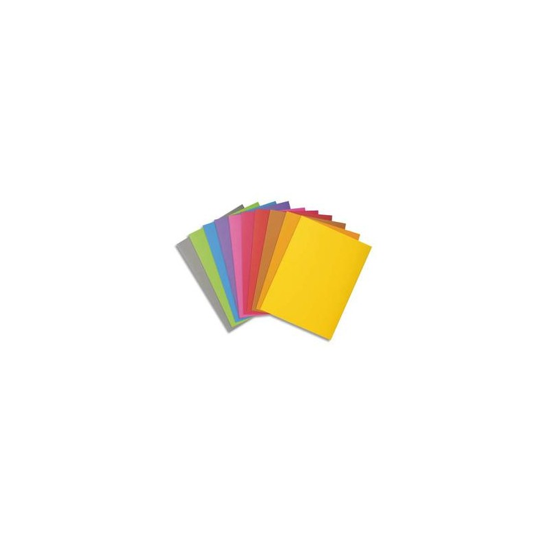 EXACOMPTA Paquet de 100 chemises BAHIA en carte 220 grammes coloris assortis