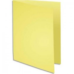 EXACOMPTA Paquet de 100 chemises JURA PEAU en carte 160 grammes jaune