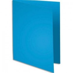 EXACOMPTA Paquet de 100 chemises JURA 220 en carte 220g coloris bleu foncé