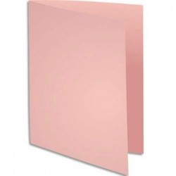 EXACOMPTA Paquet de 100 chemises JURA 220 en carte 220g coloris rose