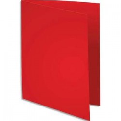 EXACOMPTA Paquet de 100 chemises JURA 220 en carte 220g coloris rouge