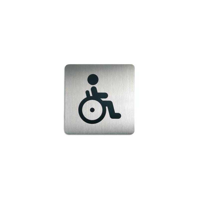 DURABLE Plaques de signalisation Toilettes Handicapés argent métallisé 15x15 cm DURABLE Plaques de signalisation Toilettes Handicapés argent métallisé 15x15 cm