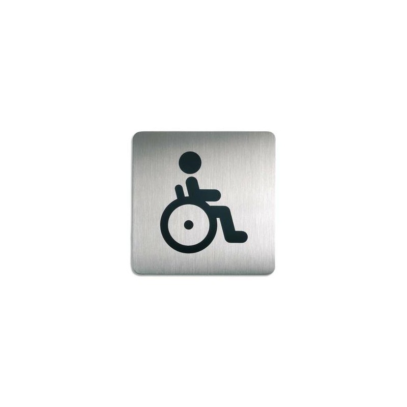 DURABLE Plaques de signalisation Toilettes Handicapés argent métallisé 15x15 cm