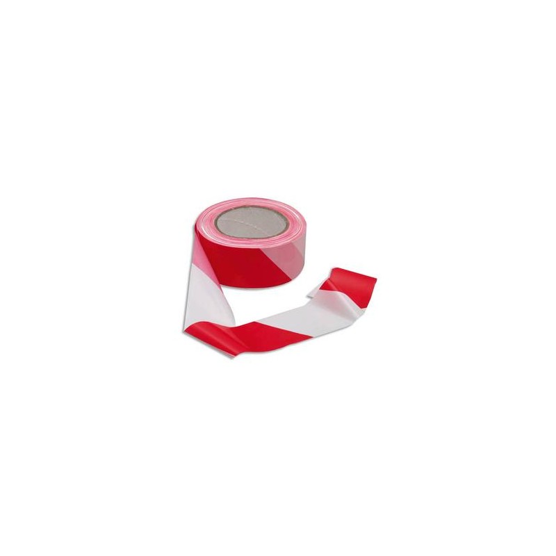 VISO Ruban non adhésif rouge et blanc 100m x 5cm