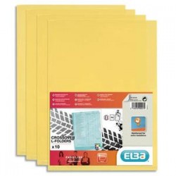 ELBA Sachet de 10 pochettes-coin Fard'liss jaune en PVC 20/100e