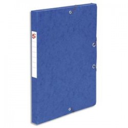 5 ETOILES Boîte de classement à élastique en carte lustrée 7/10, 600g. Dos 25mm. Coloris bleu.