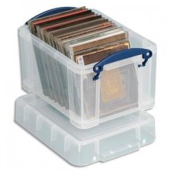 RUB Boîte de rangement de 3 Litres + couvercle - Dimensions : L24,5 x H16 x P18 cm coloris transparent