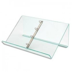 DEFLECTO Pupitre de table avec anneaux amovibles - Dimensions : L50 x H11,5 x P3,5 cm transparent