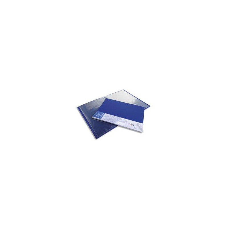 EXACOMPTA Protège-documents UPLINE en polypropylène opaque. 60 vues, 30 pochettes. Coloris bleu.