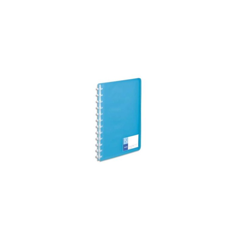 VIQUEL Protège-documents MAXI GEODE en polypro translucide 7/10. 60 vues, 30 pochettes. Coloris bleu.