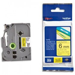 BROTHER Ruban pour PTOUCH laminé noir/jaune 6mmx8m TZE611