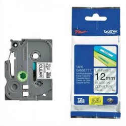 BROTHER Ruban pour PTOUCH laminé noir/transparent 12mmx8m TZE131