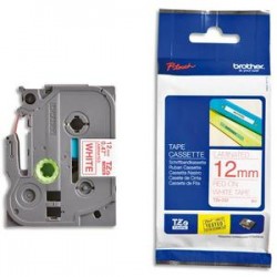 BROTHER Ruban pour PTOUCH laminé rouge/blanc 12mmx8m TZE232