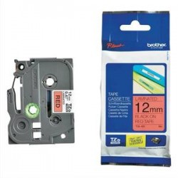 BROTHER Ruban pour PTOUCH laminé noir/rouge 12mmx8m TZE431