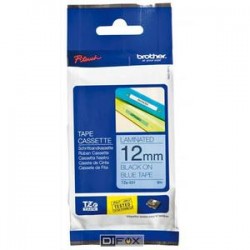 BROTHER Ruban pour PTOUCH laminé noir/bleu 12mmx8m TZE531
