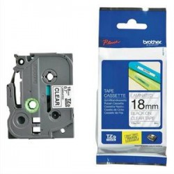 BROTHER Ruban pour PTOUCH laminé noir/transparent 18mmx8m TZE141