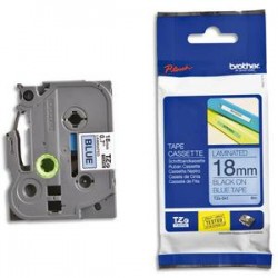 BROTHER Ruban pour PTOUCH laminé noir/bleu 18mmx8m TZE541