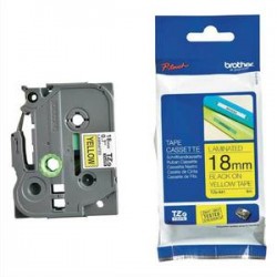 BROTHER Ruban pour PTOUCH laminé flexible noir/jaune 18mmx8m TZE641