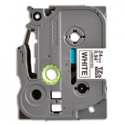 BROTHER Ruban pour PTOUCH laminé noir/blanc 24mmx8m TZE251