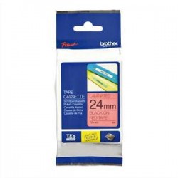 BROTHER Ruban pour PTOUCH laminé noir/rouge 24mmx8m TZE451