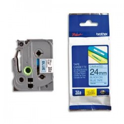 BROTHER Ruban pour PTOUCH laminé noir/bleu 24mmx8m TZE551