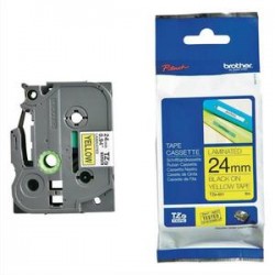 BROTHER Ruban pour PTOUCH laminé noir/jaune 24mmx8m TZE651